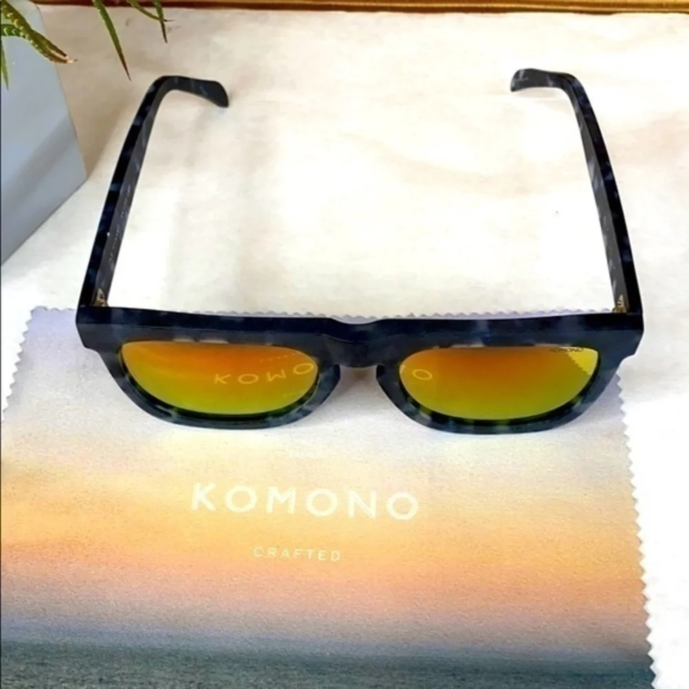 Komono Men’s Bennet Matte Indigo Demi Sunglasses